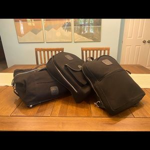 Versatile Wool and Oak lux backpack and duffel set, modular design, barely used
